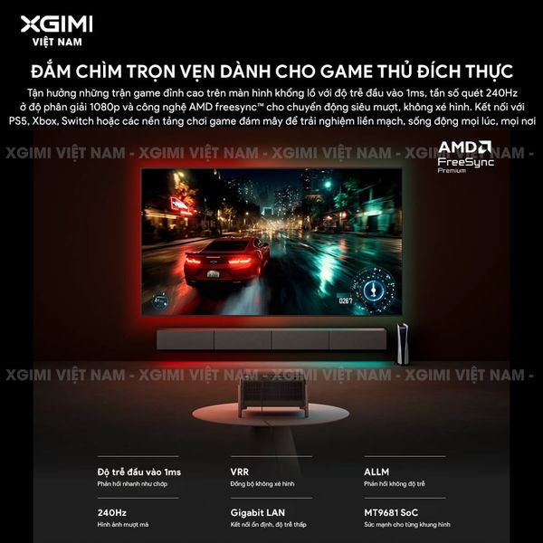 XGIMI Titan Noir Pro - Máy chiếu 4K thông minh cao cấp, sử dụng công nghệ RGB Triple-Laser, độ phân giải chuẩn 4K UHD, độ sáng 6.000 ISO Lumens, đạt chứng nhận IMAX Enhanced & Dolby Vision và tích hợp loa Harman Kardon