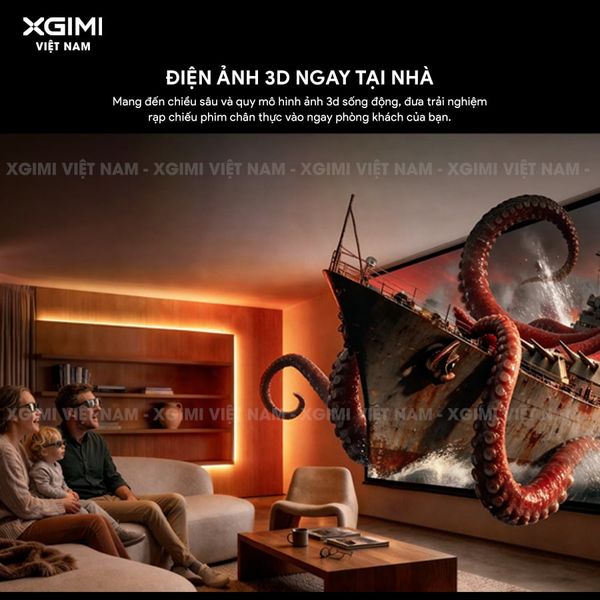 XGIMI Titan Noir Pro - Máy chiếu 4K thông minh cao cấp, sử dụng công nghệ RGB Triple-Laser, độ phân giải chuẩn 4K UHD, độ sáng 6.000 ISO Lumens, đạt chứng nhận IMAX Enhanced & Dolby Vision và tích hợp loa Harman Kardon