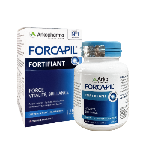  Tóc móng khỏe - FORCAPIL FORTIFIANT - Viên uống hỗ trợ tóc chắc khỏe, cải thiện tóc yếu, gãy rụng (hộp 60 viên) 