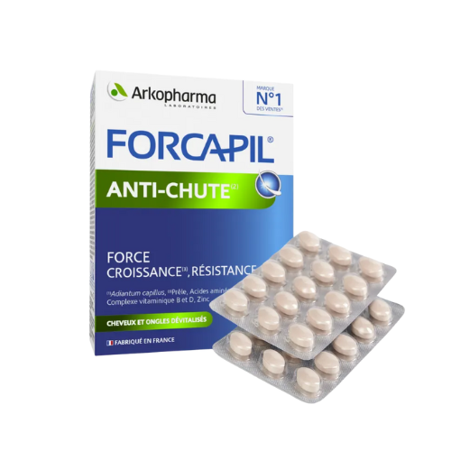  Tóc móng khỏe - FORCAPIL ANTI CHUTE - Viên uống hỗ trợ tóc chắc khỏe, giúp giảm nguy cơ rụng tóc (hộp 30 viên) 