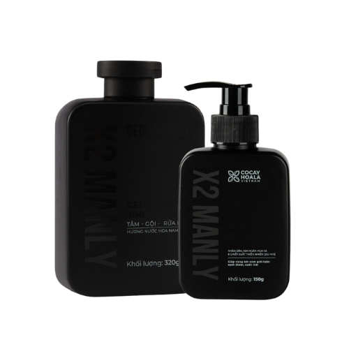  Combo Chăm sóc cơ thể nam giới toàn diện X2 Manly Cỏ Cây Hoa Lá 