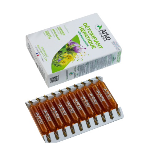  Thải độc gan ARKOFLUIDES DETOXIFIANT HEPATIQUE  (Hộp 20 ống) 