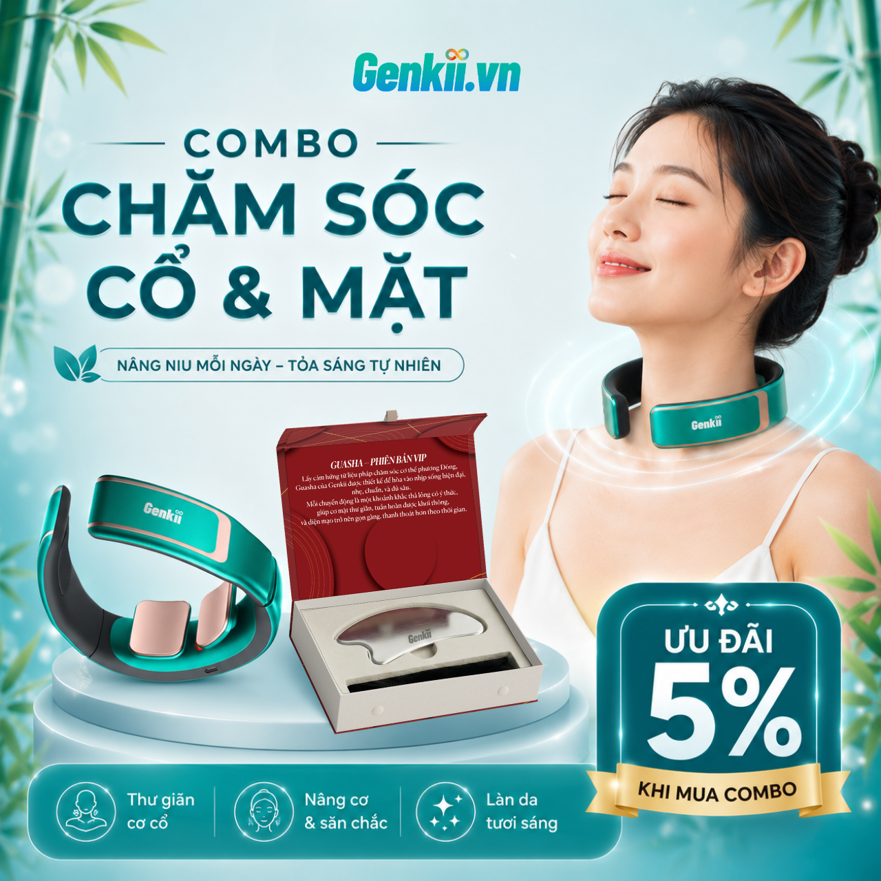  Combo Chăm Sóc Cổ và Mặt 