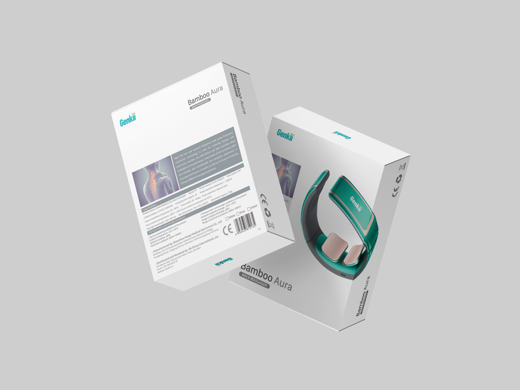  Genkii Bamboo Aura - Máy massage cổ thông minh 