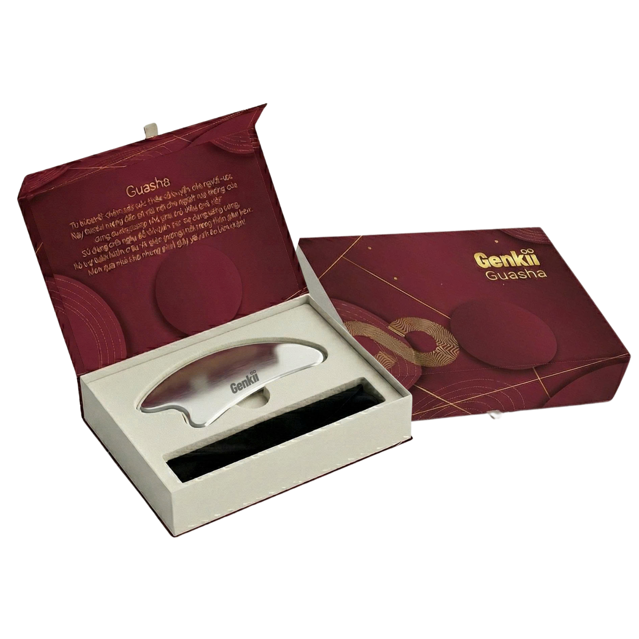  Genkii Guasha Stainless - Guasha thép cao cấp - nâng cơ & dưỡng sinh 