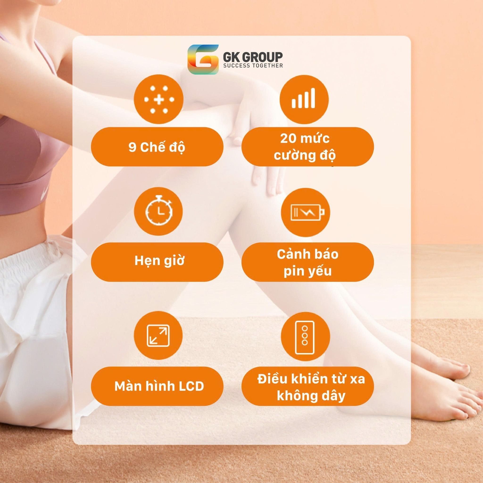  Thùng 6 máy mát-xa chân và cơ thể - Genkii ZEN+ ( Mix 2 màu đen trắng) 