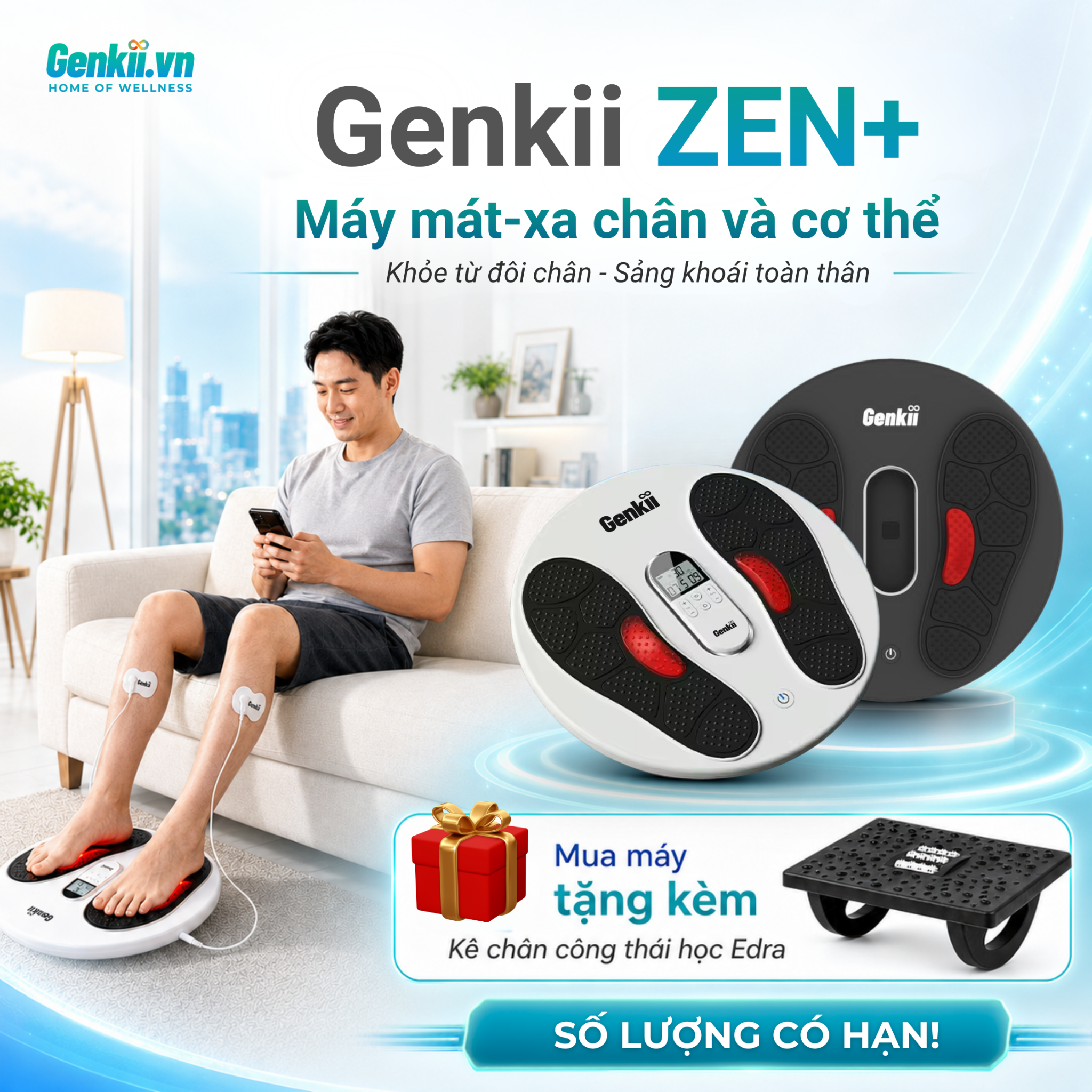  Máy mát-xa chân và cơ thể - Genkii ZEN+ 