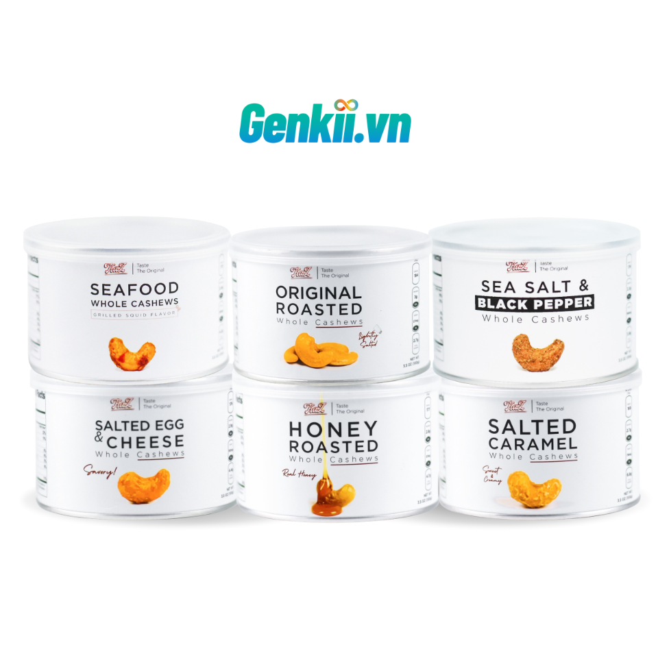  Combo 6 lon hạt điều 100gr Mix các vị 