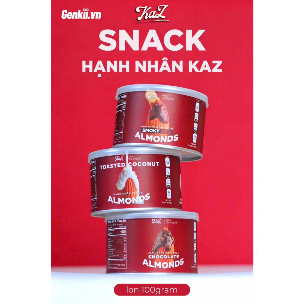  Combo hạt Hạnh Nhân Kaz 100gr Mix các vị 