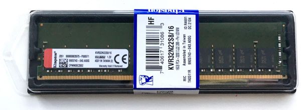 Ram PC Kingston 16GB DDR4 bus 3200 (KVR32N22S8/16)