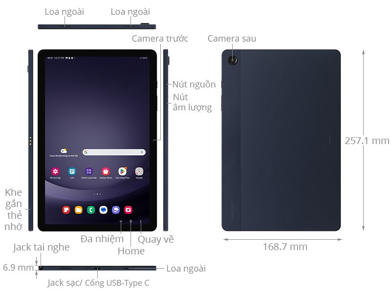 Máy tính bảng Samsung Galaxy Tab A9+ WiFi 4GB/64GB