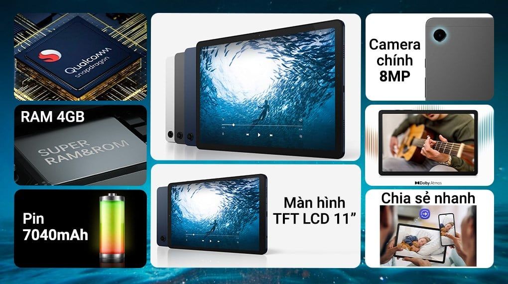 Máy tính bảng Samsung Galaxy Tab A9+ WiFi 4GB/64GB