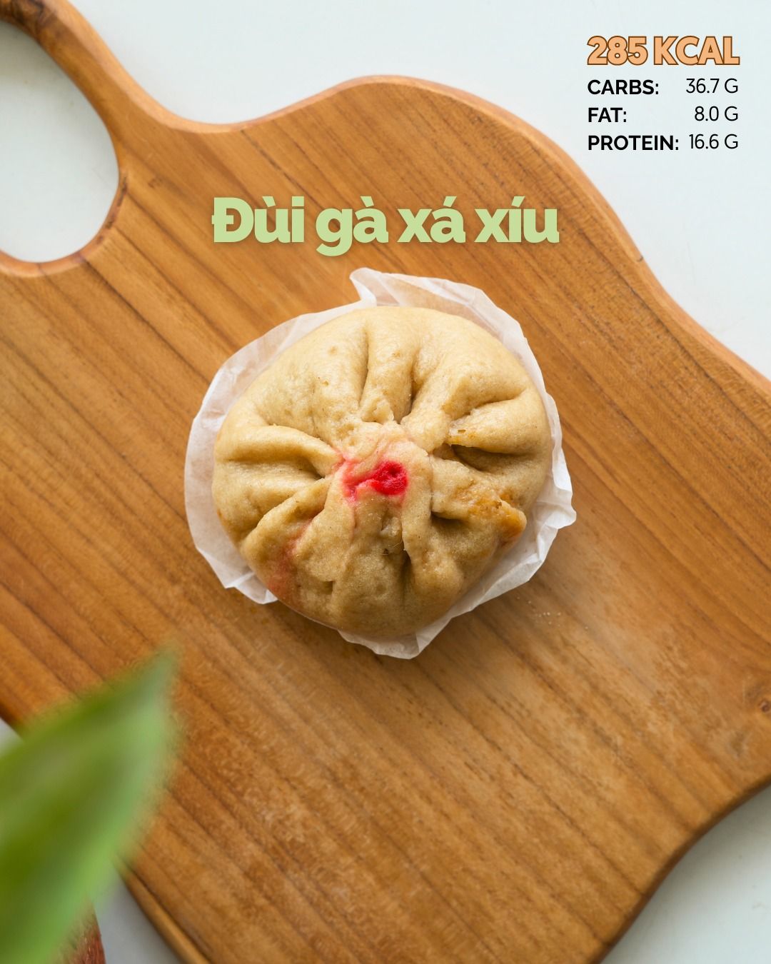  Bánh bao nguyên cám - Nhân Đùi gà xá xíu 