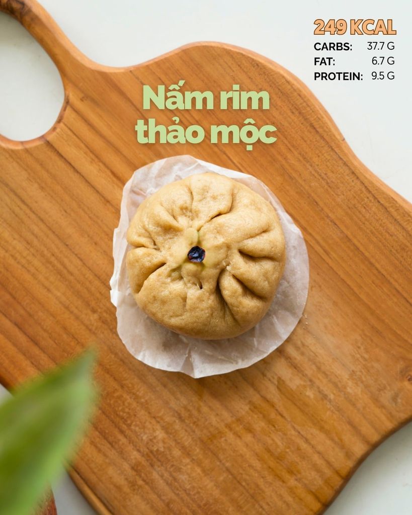 Bánh bao nguyên cám Chay - Nhân Nấm rim thảo mộc 