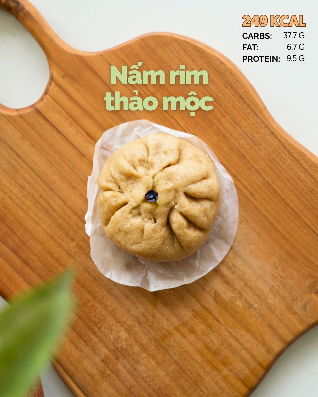 Bánh bao nguyên cám Chay - Nhân Nấm rim thảo mộc 