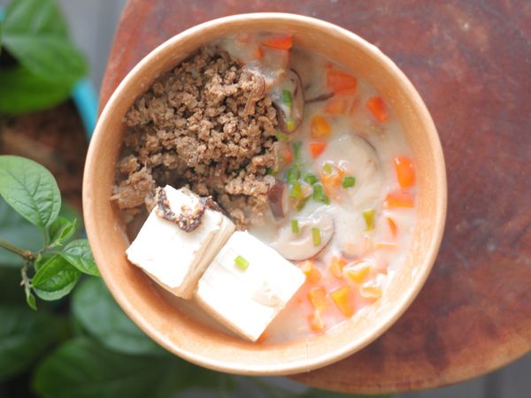  Đậu hũ bò băm sốt nấm - Cơm văn phòng Healthy 