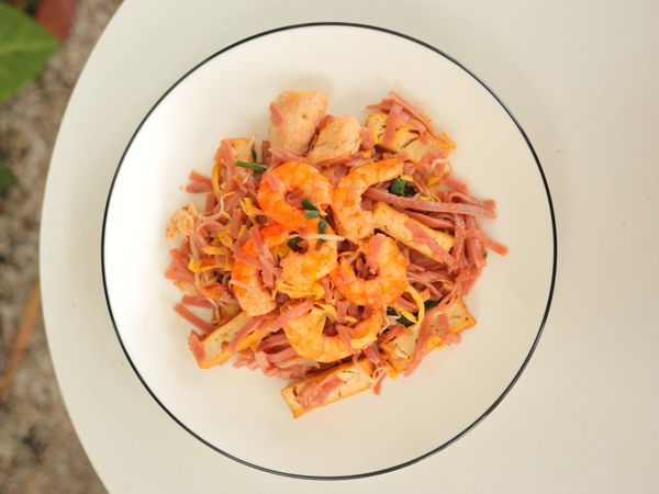  Hủ tiếu gạo lứt xào tôm thịt - High Protein 