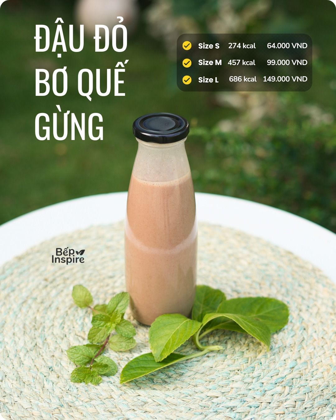  Sữa Cao đạm: Đậu đỏ bơ quế gừng 