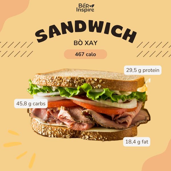  Sandwich Bò xay 