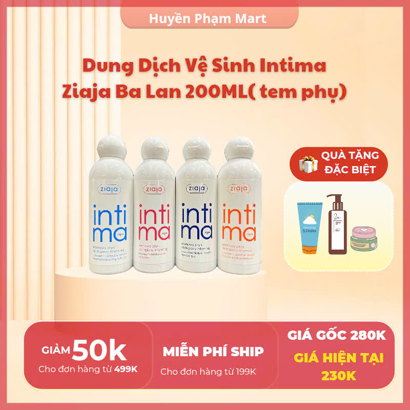 Dung dch v sinh Intima Ziaja Balan 200ml Ba Lan - Huyn Phm Mart