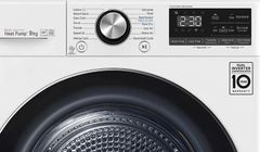 Máy Sấy Bơm Nhiệt Lồng Ngang LG Inverter 9 Kg DVHP09W