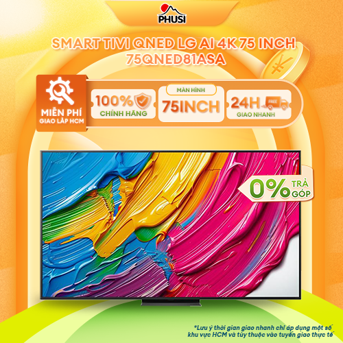 Smart Tivi LG QNED AI 4K 43/ 50/ 55/ 65/ 75/ 86 Inch QNED81ASA