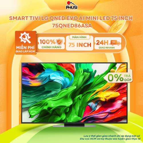 Smart Tivi LG QNED Evo AI Mini LED 4K 55/ 65/ 75/ 86 Inch QNED86ASA - Hàng Chính Hãng