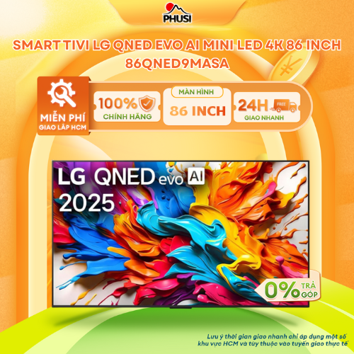 Smart Tivi LG QNED Evo AI Mini LED 4K  65 Inch 65QNED9MASA/ 75 Inch 75QNED9MASA/ 86 Inch 86QNED9MASA
