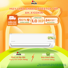 Máy lạnh Sharp Inverter 1 HP AH-X10DEW/ 1.5 HP AH-X13DEW/ 2HP AH-X18DEW - Hàng Chính Hãng - Mẫu mới 2026