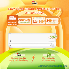 Máy lạnh Sharp Inverter 1 HP AH-X10DSW/ 1.5 HP AH-X13DSW/ 2HP AH-X18DSW - Hàng Chính Hãng
