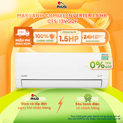 Máy lạnh Comfee Inverter 1.0 HP CFS-10VGDF/ 1.5HP CFS-13VGDF/ 2HP CFS-18VGDF