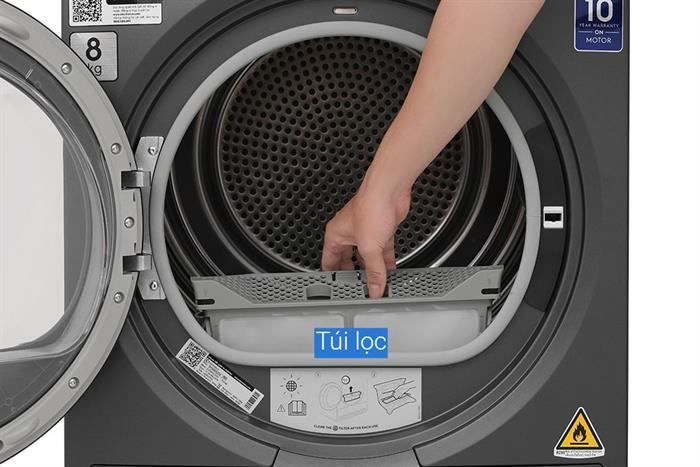 Máy Sấy Bơm Nhiệt Lồng Ngang Electrolux UltimateCare 8 kg EDH803J5SC