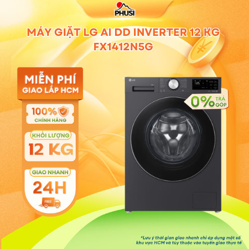 Máy Giặt Lồng Ngang LG AI DD Inverter 10 kg FX1410N5G - Model 2025