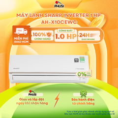 Máy lạnh Sharp Inverter 1 HP AH-X10CEWC/ 1.5 HP AH-X13CEWC - Hàng Chính Hãng - Mẫu 2025