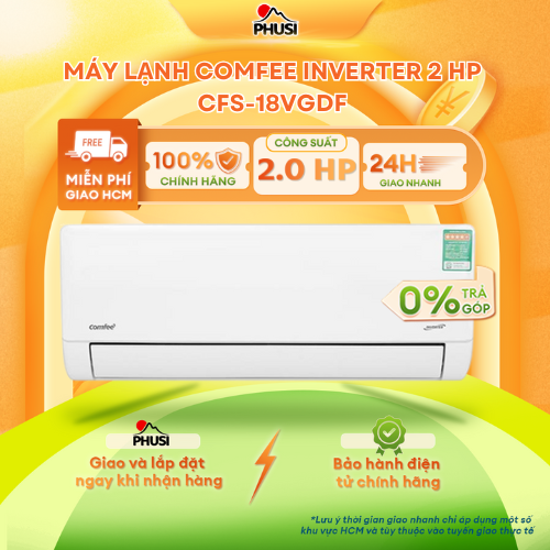 Máy lạnh Comfee Inverter 1.0 HP CFS-10VGDF/ 1.5HP CFS-13VGDF/ 2HP CFS-18VGDF