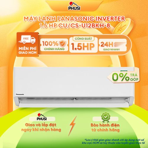Máy lạnh Panasonic Inverter 1 HP CU/CS-U9BKH-8 / 1.5 HP CU/CS-U9BKH-8  - Mẫu mới 2025
