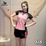  Đồ Bơi Nữ S18 - Áo Cộc Tay Quần Đùi Giác Kín Đáo, Tôn Dáng 