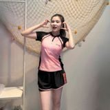  Đồ Bơi Nữ S18 - Áo Cộc Tay Quần Đùi Giác Kín Đáo, Tôn Dáng 