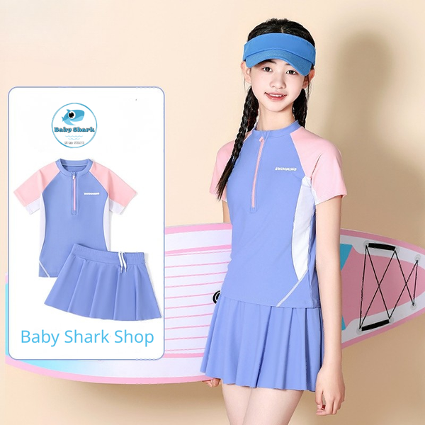 G29 - Set bơi tay đùi váy bé gái cao cấp - Baby Shark Shop