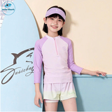  G57 - Set bơi tay dài quần đùi bé gái 