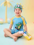  T34 - Set bơi bé trai tay ngắn quần đùi họa tiết 