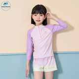  G57 - Set bơi tay dài quần đùi bé gái 