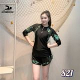 Bộ Đồ Bơi Nữ Tay Dài Quần Đùi S21 – Chống Nắng, Kín Đáo 