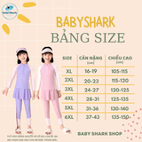  G31 - Set Đồ Bơi Bé Gái Dài Tay Kèm Váy Liền Quần Legging Chống Nắng UV 