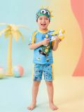 T34 - Set bơi bé trai tay ngắn quần đùi họa tiết 