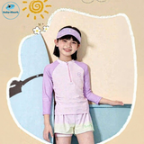  G57 - Set bơi tay dài quần đùi bé gái 