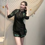  Bộ Đồ Bơi Nữ Tay Dài Quần Đùi S21 – Chống Nắng, Kín Đáo 