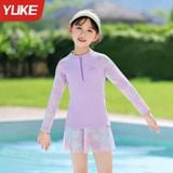  G117  - Set Bơi Tay Dài Váy Bé Gái 