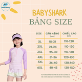  G57 - Set bơi tay dài quần đùi bé gái 