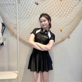  S24 - Đồ bơi nữ liền thân kèm váy rời Swimbros, chất liệu co giãn, form đẹp, che khuyết điểm 